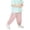 Pink, variant on AWZXDE Breathable Wrinkled Pants Elastic Waist Looseed Ankle Trousers Lightweight Bottoms For Toddlers - 2-3 Years