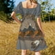 thumbnail image 3 of Buffalo People Vestido de manga corta vestido de noche vestido de mujer vestido de noche elegante y elegante, 3 of 6