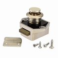 thumbnail image 5 of 10 Pack Mini Drawer Locks for Cabinets Cupboards Caravans Motorhomes Boats Nickel Finish Push Button Knobs, 5 of 5