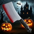 thumbnail image 4 of Silicone Squeeze Toy Under $5 Halloween Prop Realistic Plastic Toy With Red And White Gradient Black Handle With And Bone Patterns Ideal For Decorating And Cosplay Perfect For Season, 4 of 4