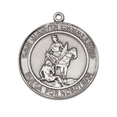 thumbnail image 2 of .925 Sterling Silver Patron Saint St. Martin of Tours Medal Pendant with 18" Rhodium Plated Lite Curb Brass Chain Catholic Religious Necklace - Made in USA, Deluxe Velvet Gift Box, 2 of 3