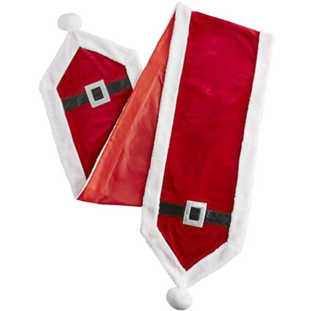De De Navidad Definir Asientos Cómoda Bufanda Cenar Tema Decoración Rojo Baoblaze Camino De Mesa