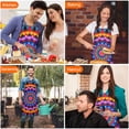thumbnail image 7 of Colorful Tie Dye Peacock Mandala Pattern Apron-Garden Aprons for Women with Pockets-Cotton Linen Waterproof Kitchen Cooking Gardening Aprons Adjustable for Kitchen,Cooking,BBQ and Salon 33x27 Inch, 7 of 7