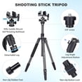 thumbnail image 5 of Aluminum Shooting Tripod - Rifle Rest with Saddle Clamp Head, 360 Rotate, 24"-65" Monopod Bipod Support, 5 of 7