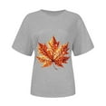 thumbnail image 4 of qolati Halloween Sequin Pumpkin Women Tops Retro Fall Print Crew Neck T-Shirt Thanksgiving Day Going Out Sweatshirts for Women, 4 of 5