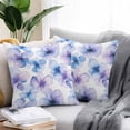 thumbnail image 2 of Blue Purple Outdoor Pillow Covers Pack of 2 Flowers Pansy Watercolor Gradient Plant Petals Waterproof Throw Pillow Covers Decorative Cushion Cases for Patio Garden Tent Balcony Couch 26x26 inch, 2 of 8