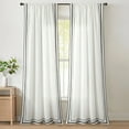 thumbnail image 6 of Lush Décor Olivia Ric Rac Embroidery Border Window Panel Dark Linen/White Single 42x84, 6 of 10