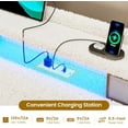 thumbnail image 6 of AOGLLATI Boucle Bed Frame Full Size with Storage Headboard, Charging Station and LED Lights, Upholstered Full Cloud Bed Frame with 4 Drawers, Soft Marshmallow Bed Frame, No Box Spring Needed, Cream, 6 of 11