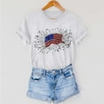 thumbnail image 5 of VerPetridure 4th of July Shirts for Women Funny Short Sleeve Crew Neck Blouse Patriotic American Flag T Shirt, 5 of 6