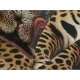 thumbnail image 4 of Ambesonne Leopard Quilted Bedspread Set 3 Pcs, Big Cat on Sectional Sofa, Queen Size, Red Apricot Dark Salmon, 4 of 5