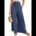thumbnail image 1 of Pantalones Palazzo de para Mujer, de Pierna , Estilo Bohemio, de Cintura Alta, Informales, para Estar en Casa, para Vacaciones en la Playa. Azul Neblina M, 1 of 8