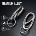 thumbnail image 4 of Key Unity Titanium Carabiner Keychain Clip, Dual-Gate Quick Release Key Chain Clip Hook with Key Ring for Men Women KM08, 4 of 10