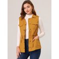 thumbnail image 2 of INSPIRE CHIC Veste Cargo Sans Manches à Fermeture Éclair avec Cordon de Serrage pour Femme Gingembre TG, 2 of 5