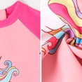 thumbnail image 5 of GYRATEDREAM Girls One Piece Swimsuit Bathing Suit Zipper Rash Guard Kid Short Sleeve Swimwear Beach Wear UPF50+ Sunsuit for 13-14Y Pink, 5 of 9