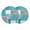 Turquoise, variant on Blue Grey Ombre Round 15 Inch Placemats Set of 4, Abstract Vintage Oil Painting Gradient HeatResistant Non Slip Place Mats for Dining Table, Wipeable Braided Kitchen Table Mats for Housewarming