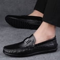 thumbnail image 6 of Men's Casual Loafers Slip On Leather Shoes Lightweight Driving Shoes Moccasins Classic Penny Loafer Flats Boat Shoes Outdoor Walking Shoes, 6 of 9