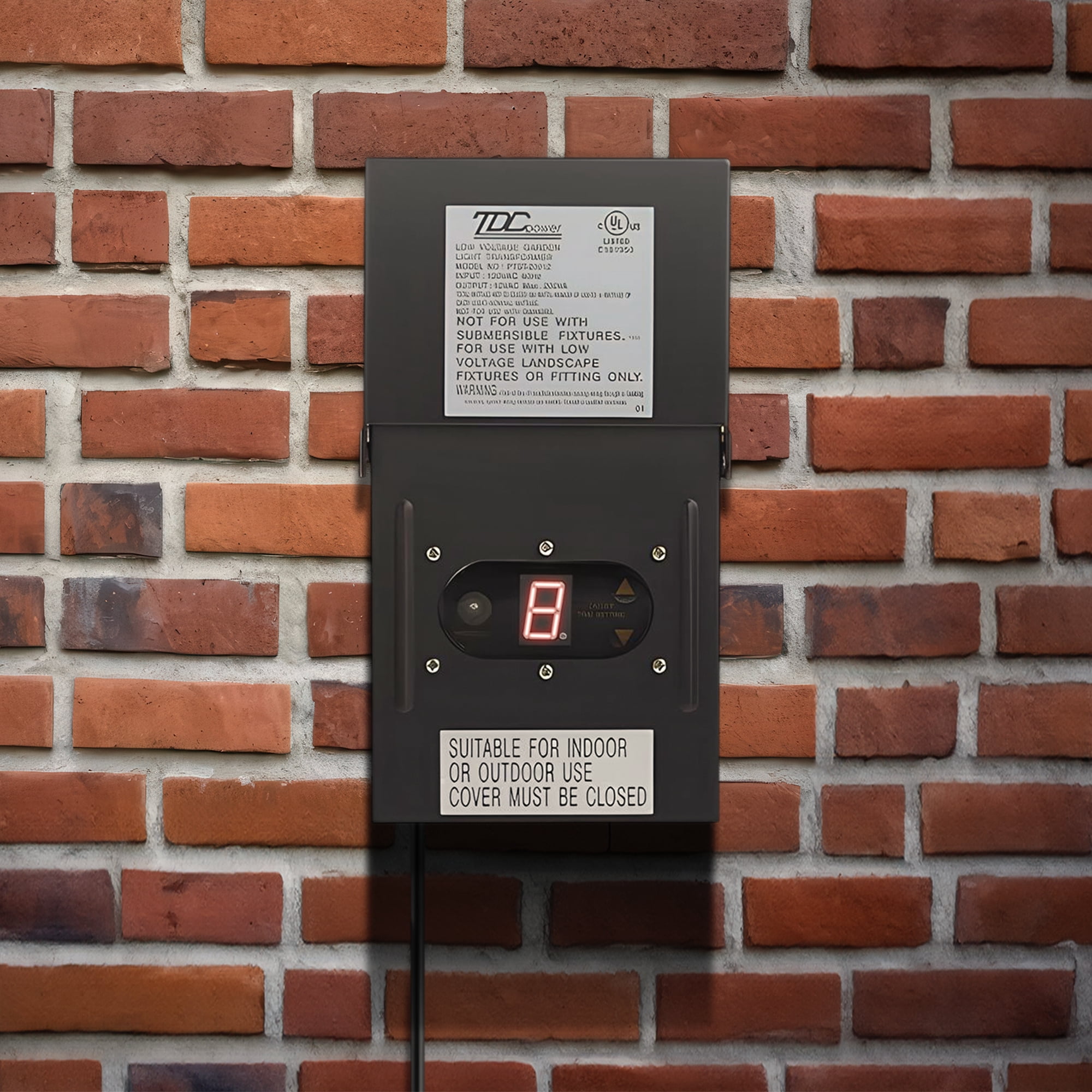 Fusion 300 Watts Low Voltage Stake Light Transformer with Timer, Black