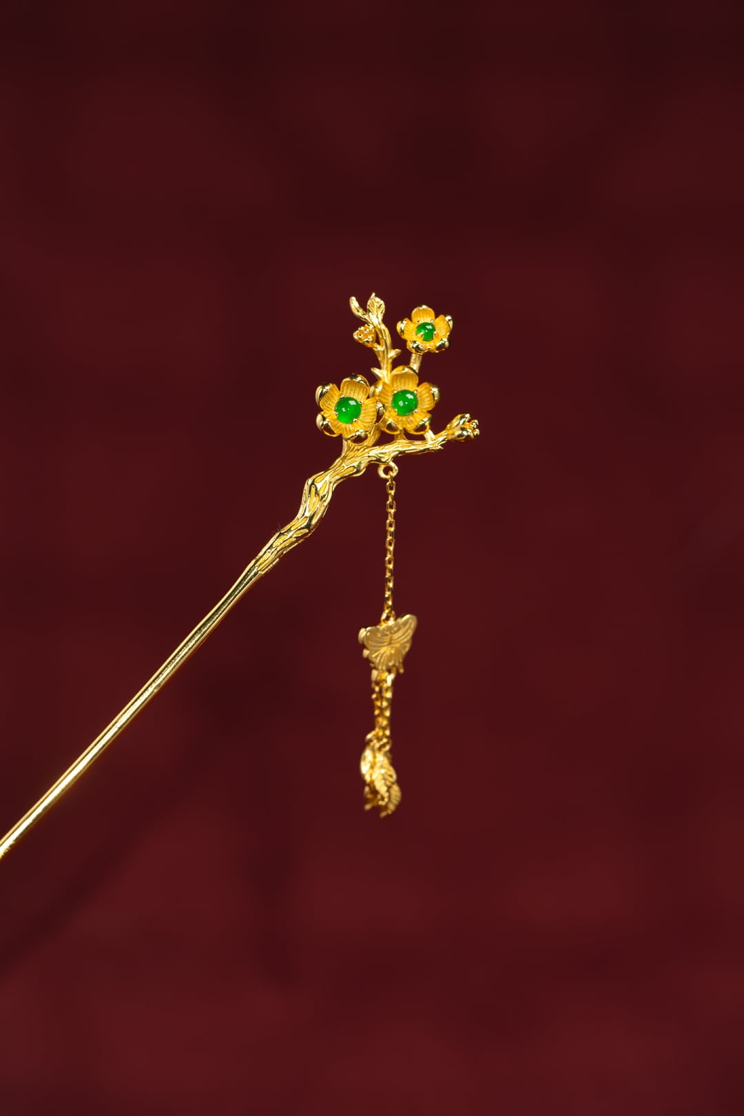 Gold-Plated Flower Hairpin, Gold