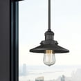 thumbnail image 2 of Innovations Lighting  Franklin Restoration Railroad - 1 Light 8" Stem Hung Mini Pendant Matte Black, 2 of 3