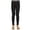 Black, variant on Rocky Fleece-Lined Bottoms Kids Base Layer Thermal Pants for Girls, Zig Zag Design XS