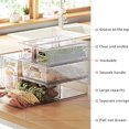 Mano 3Pack Fridge Drawer Pull Out Stackable Bins with Handle Clear