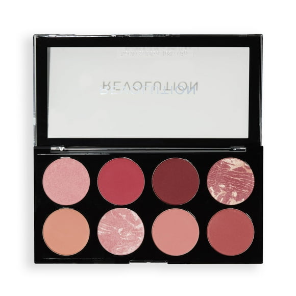 Revolution, Palette Ultra Blush, 8 Teintes de Maquillage Pigmentées Scintillantes et Mates, Formule Blush Poudre Mélangeable, Vegan et Sans Cruauté, Sunset Burst