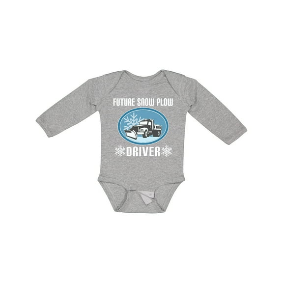 Inktastic Future Snow Plow Truck Driver Boys or Girls Long Sleeve Baby Bodysuit