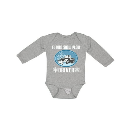 

Inktastic Future Snow Plow Truck Driver Gift Baby Boy or Baby Girl Long Sleeve Bodysuit