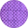 thumbnail image 1 of Ahgly Company Indoor Round Solid Purple Modern Area Rugs, 6' Round, 1 of 4