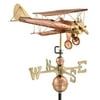 23" Luxury Polished Copper Biplane Weathervane