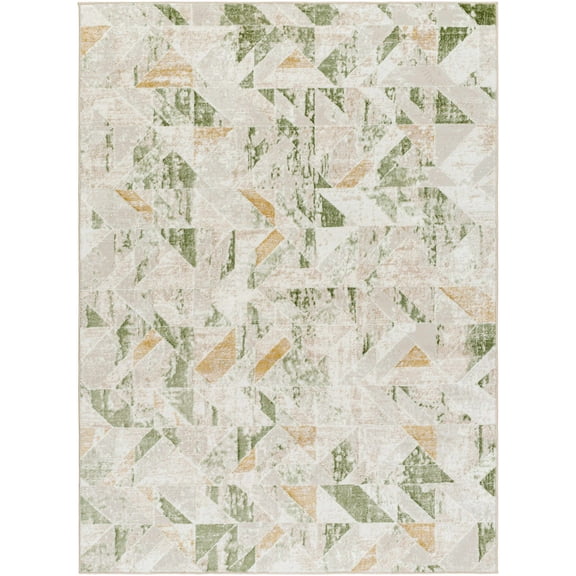 BoutiqueRugs Gonca Contemporary Area Rug - Light Gray, Nutmeg, Driftwood - 5'3" x 7'