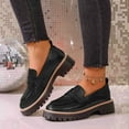 thumbnail image 2 of YLYL Women's Penny Loafers Chunky Heel Lug Sole Slip on Fashion Casual Driving Office Moccasins Shoes, 2 of 9