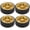 Gold, variant on YAHHU 1/10 Racing RC Car Wheel Plastic Hub with Grooved Rubber Tires, High-Speed Replacement Accessory for 1:10 Scale Models, 4 Pack (2.68 inches / 68 mm), White