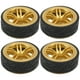 thumbnail image 1 of Rueda de coche de carreras RC 1/10 Cubo de rueda de plástico con accesorio de repuesto de coche RC de goma ranurada Oro, 1 of 10