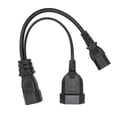 thumbnail image 1 of Cable de alimentación IEC320 C14 a IEC320 C13 con divisor en Y profesional de 12,6 pulgadas y 10 A, 1 of 14