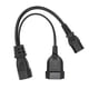 thumbnail image 1 of Cable De Alimentación, IEC320 C14 A IEC320 C13 Y Cables De Alimentación De La UE Cubierta De PVC De Conductor De Cobre Libre De Oxígeno Para Computadora, 1 of 8
