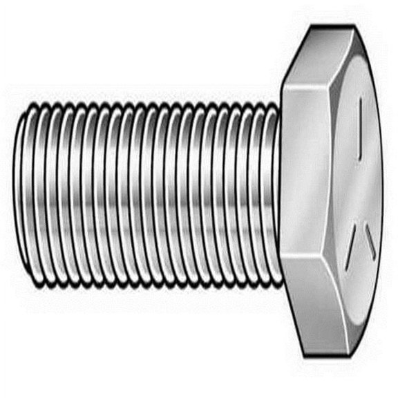 Grade 5, 3/8"-16 Hex Head Cap Screw, Zinc Plated Steel, 5/8 in L, 100 PK