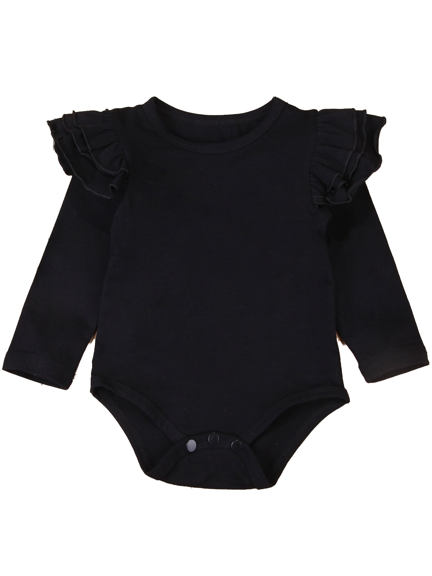Toddler Infant Baby Boys&Girls Long Sleeve Ruffle Romper Bodysuit Clothes 