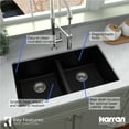 thumbnail image 6 of Karran Usa Qu-810 Quartz Qu 32" Undermount Double Basin Quartz Composite Kitchen Sink -, 6 of 12