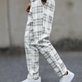 thumbnail image 7 of Men's Business Casual Pants Slim Fit Flat Front Plaid Pencil Trousers Outdoor Comfy Golf Dress Pants, 7 of 7