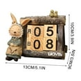 thumbnail image 4 of Easter Creative Bunny Log Cabin Calendar Home Decoration Cabinet Decorations Desktop Decorations, 4 of 7