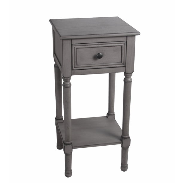 1 Drawer Provincial Gray Accent Table Walmart Com Walmart Com