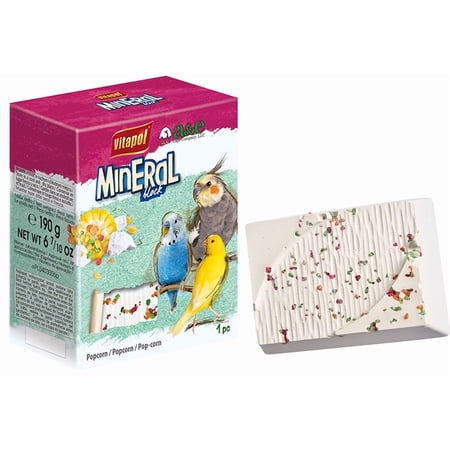 AE Cage Company Popcorn Infused Bird Mineral Block Large [Bird Cuttlebones, Bird Supplies] 9 count