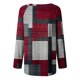 thumbnail image 5 of ICHUANYI Clearance Women Fashion Casual Socket Geometry Printed Long Sleeve Round-Neck Tops(Red, M) ICHUANYI WER2023081405153, 5 of 5