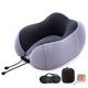 thumbnail image 1 of Juego de 4 piezas (gris) almohada de viaje, almohada de espuma viscoelástica para el cuello, esencial para el cuello, bolsa de transporte incluida, tapones para los oídos y máscara para dormir Sailing Electrónica, 1 of 5
