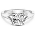 thumbnail image 4 of IGI Certified 3 Carat Cushion Shape Lab Grown Diamond Engagement Ring | 14K White Gold | Cathedral Split Shank Solitaire Diamond Ring | FG-VS1-VS2 Quality Friendly Diamonds, 4 of 6