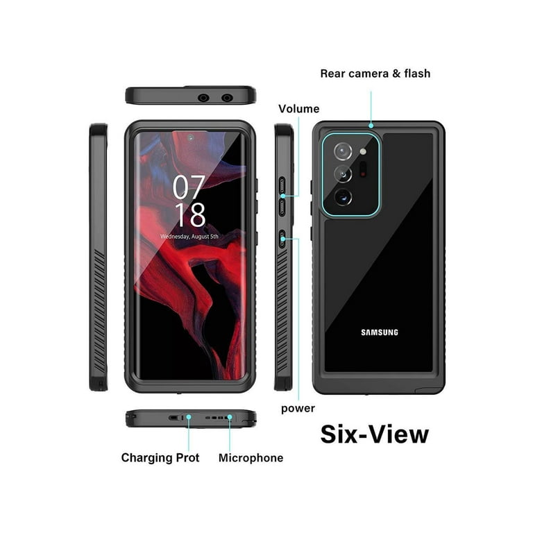 Galaxy Note 20 Ultra Waterproof Case, Built-in Screen Protector