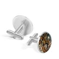 thumbnail image 3 of Christmas Stylish Shirt Cufflink Set Made of Stainless Steel for Formal Wear - for Weddings and Special Occasions - Silver Jewelry Option Available, 3 of 6