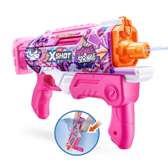 XSHOT Fast-Fill Skins Hyperload Water Blaster - Unicorn Splash par ZURU