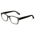 thumbnail image 2 of M+ Men's Scratch Resistant Oliver +2.50 Square Reading Glasses with Case, Black, 2 of 6